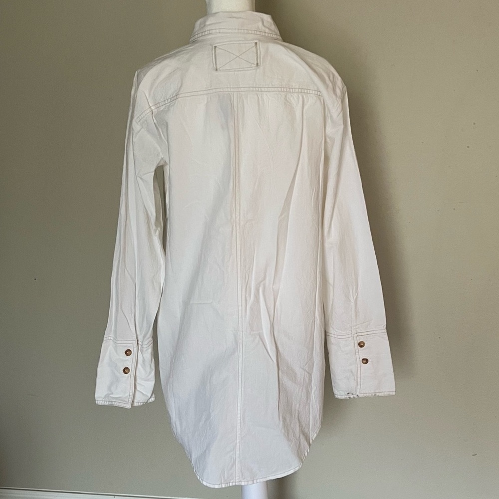 Free People We The Free Manchester Solid Button-Down Top - Picture 2 of 3